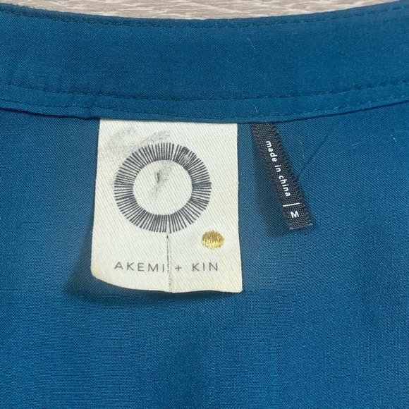 Anthropologie Akemi + Kin Lucie Plaid Tunic Button Front Top - Picture 5 of 10